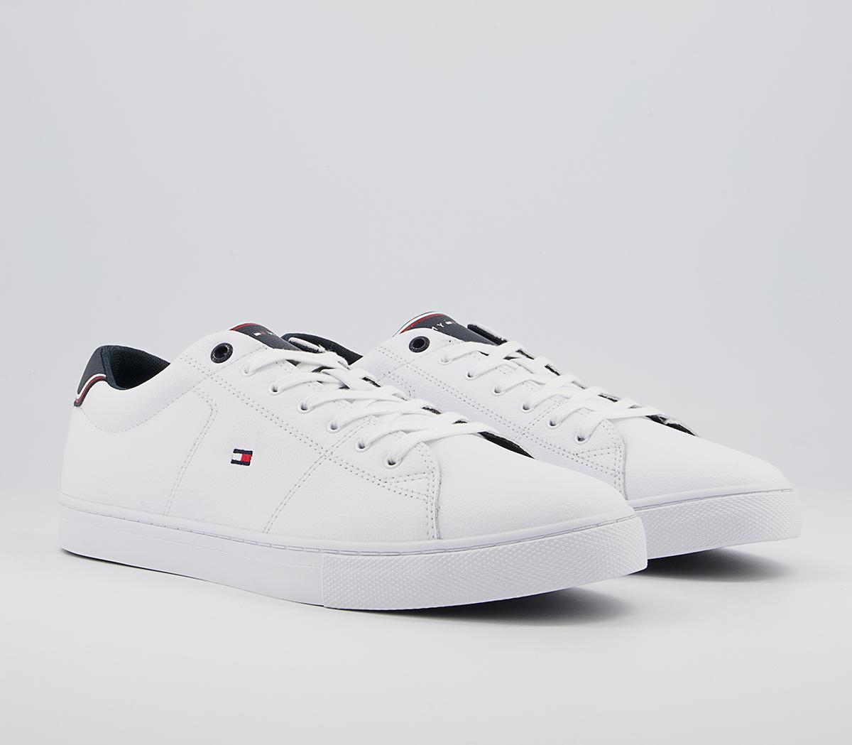Tommy Hilfiger Essential Leather Sneakers Tommy Hilfiger Essential Leather Sneakers White Navy Flag