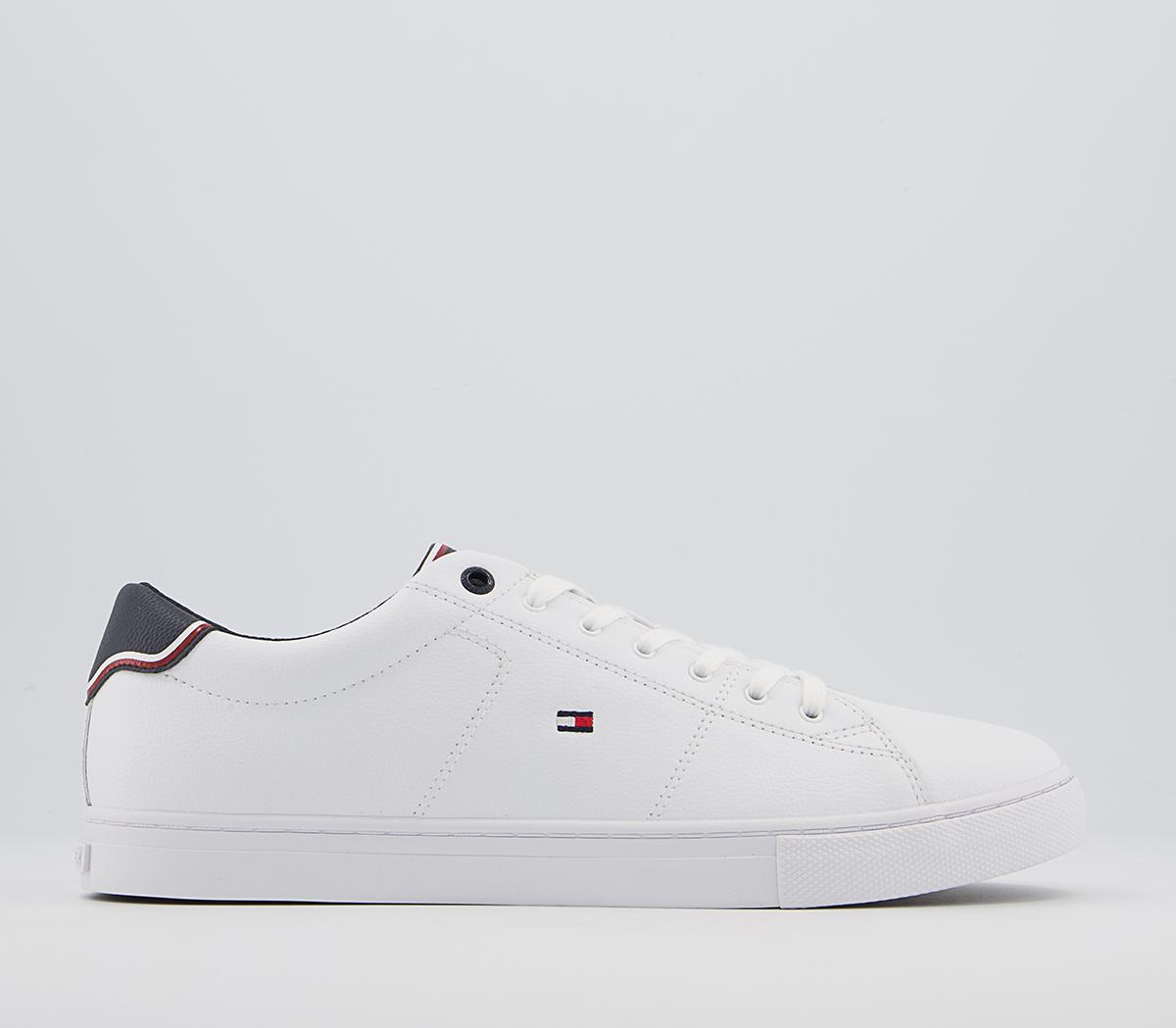 Tommy HilfigerEssential Leather SneakersWhite Navy Flag
