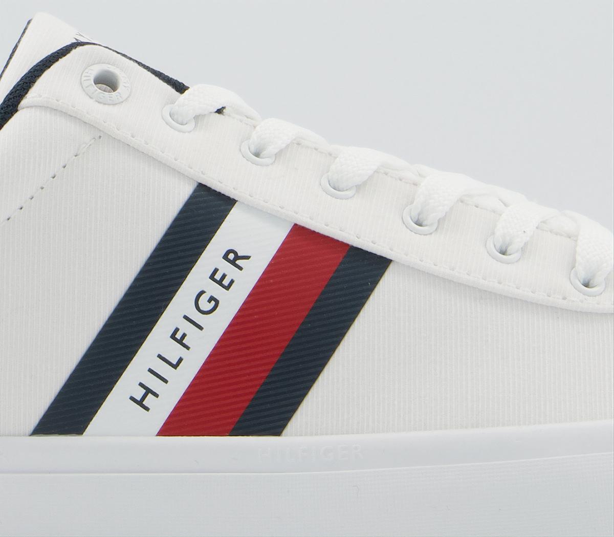 Tommy Hilfiger Essential Stripes Detail Sneakers Tommy Hilfiger Essential Stripes Detail Sneakers White