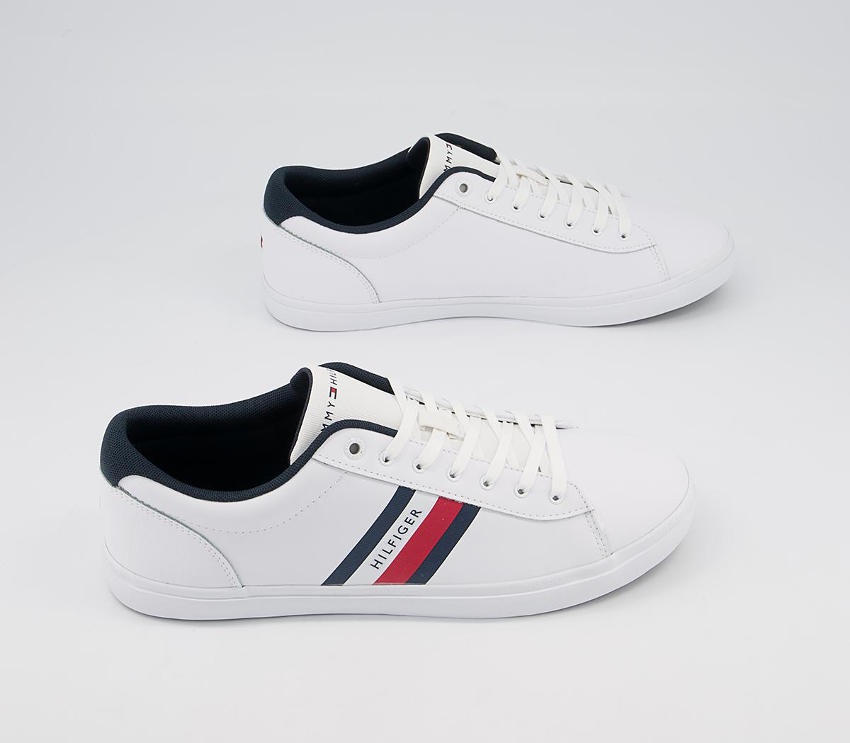 Tommy Hilfiger Essential Stripes Detail Sneakers White Red Navy - Men’s ...