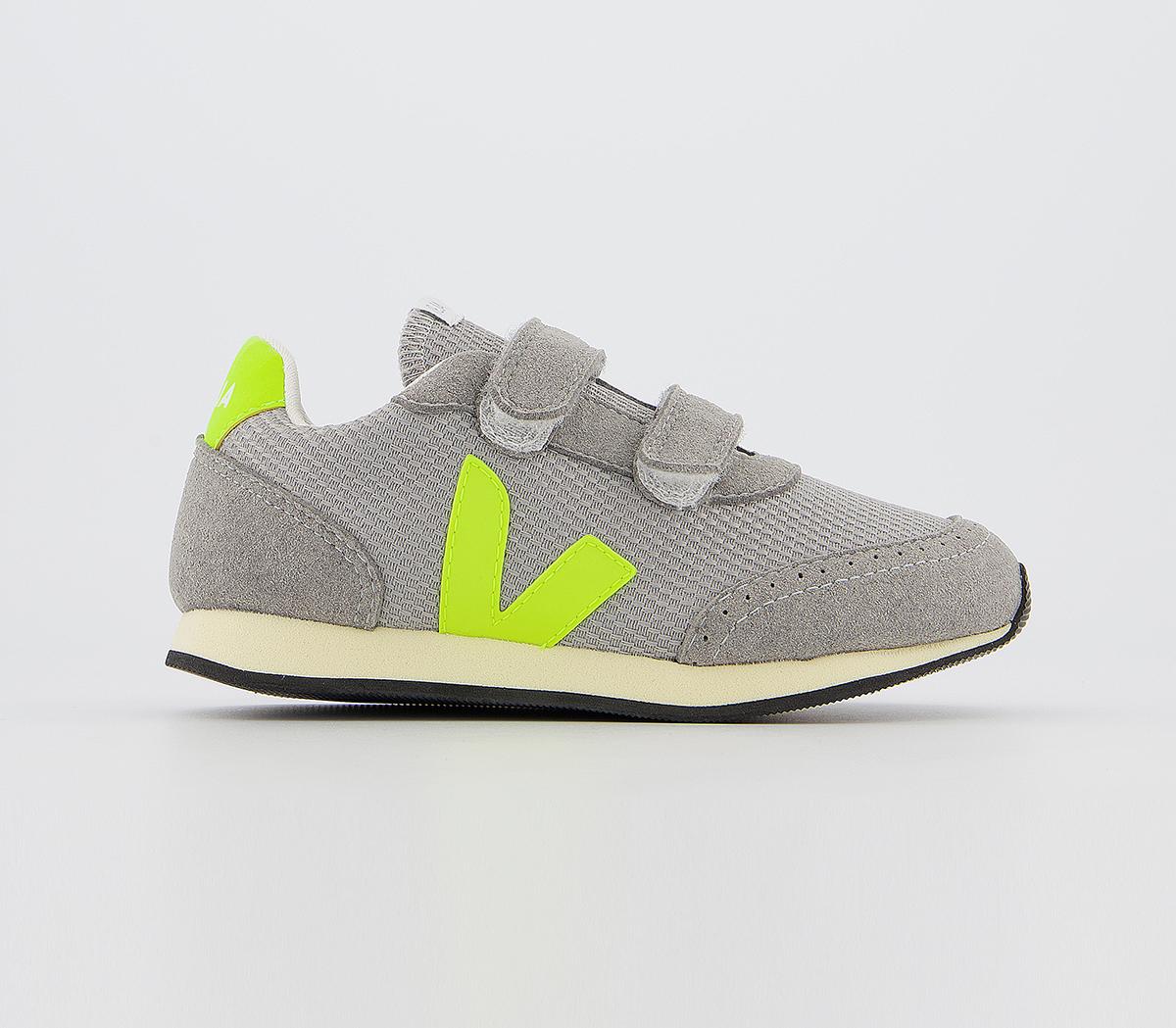 VEJAArcade Youth TrainersSilver Jaune Fluo Butter Sole