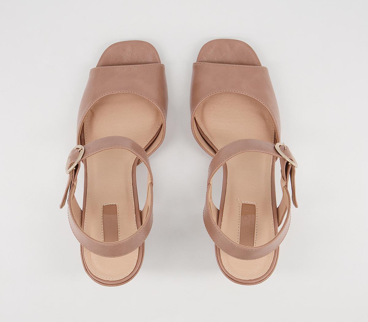 OFFICEHigh Five Flared Block HeelsBeige