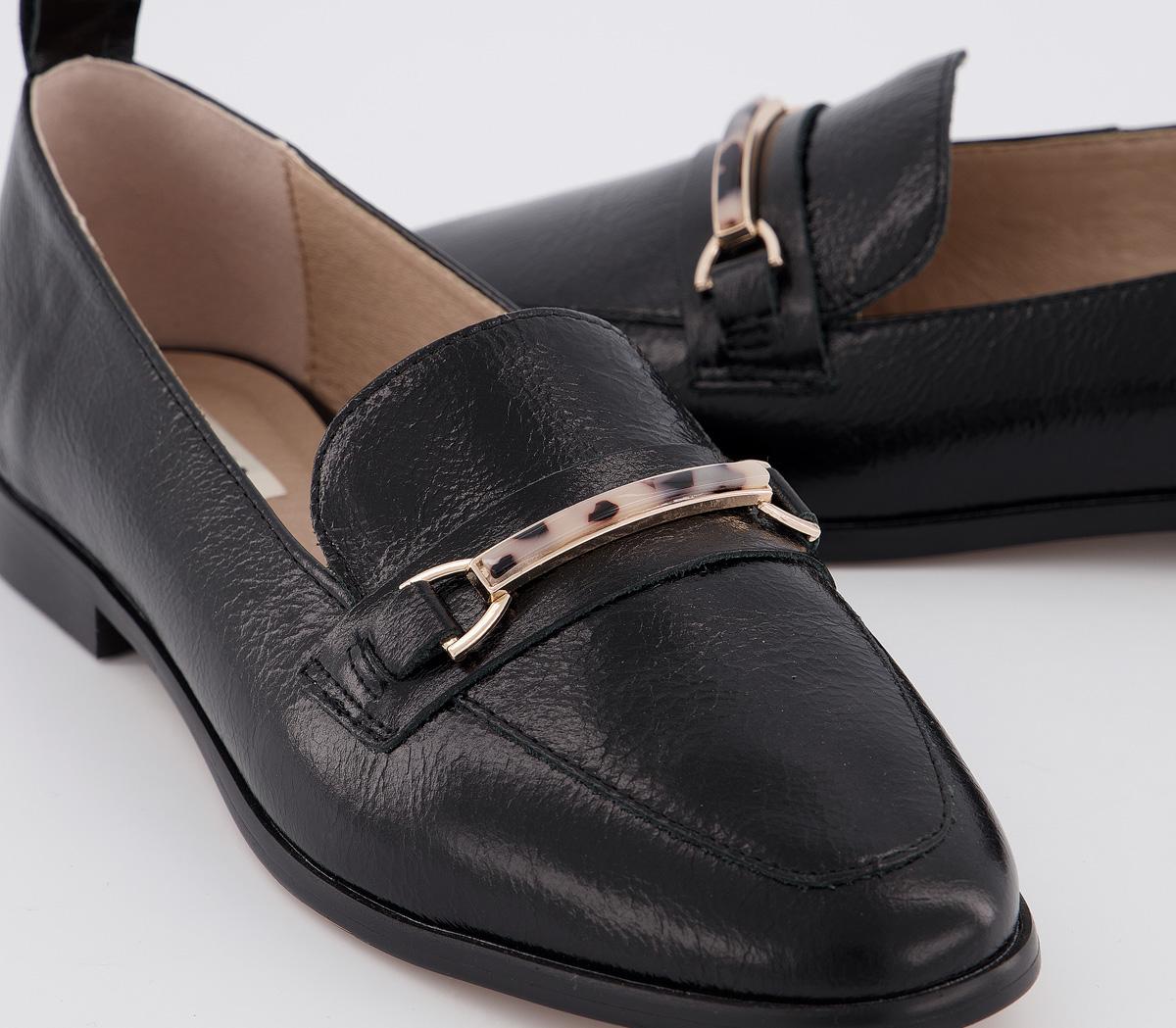 OFFICEFew Feature Trim LoafersBlack Leather
