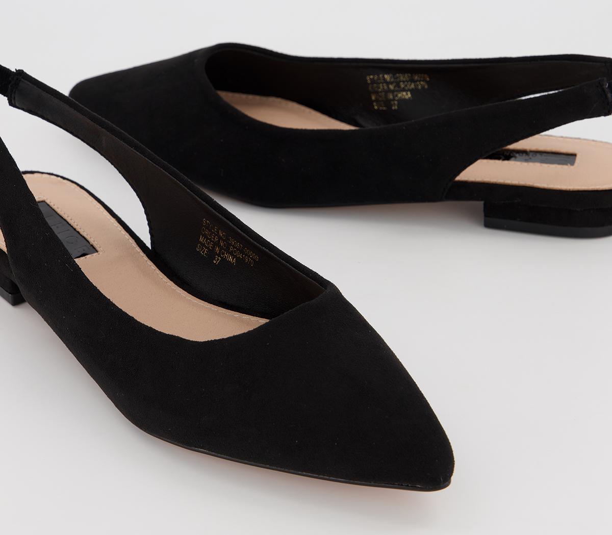 OFFICEFlavour Pointed Slingback FlatsBlack
