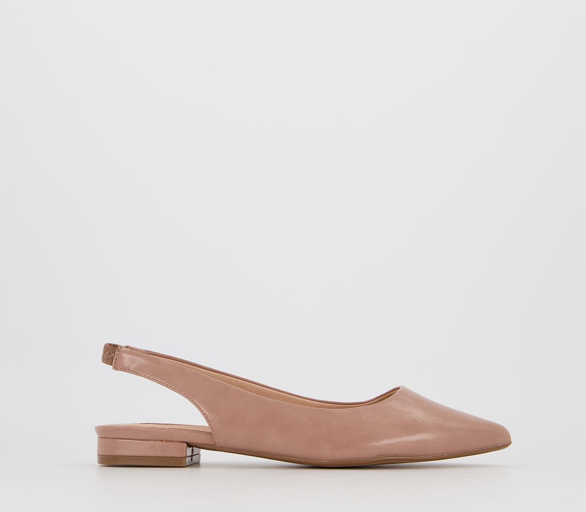 Nude sling hot sale back shoes