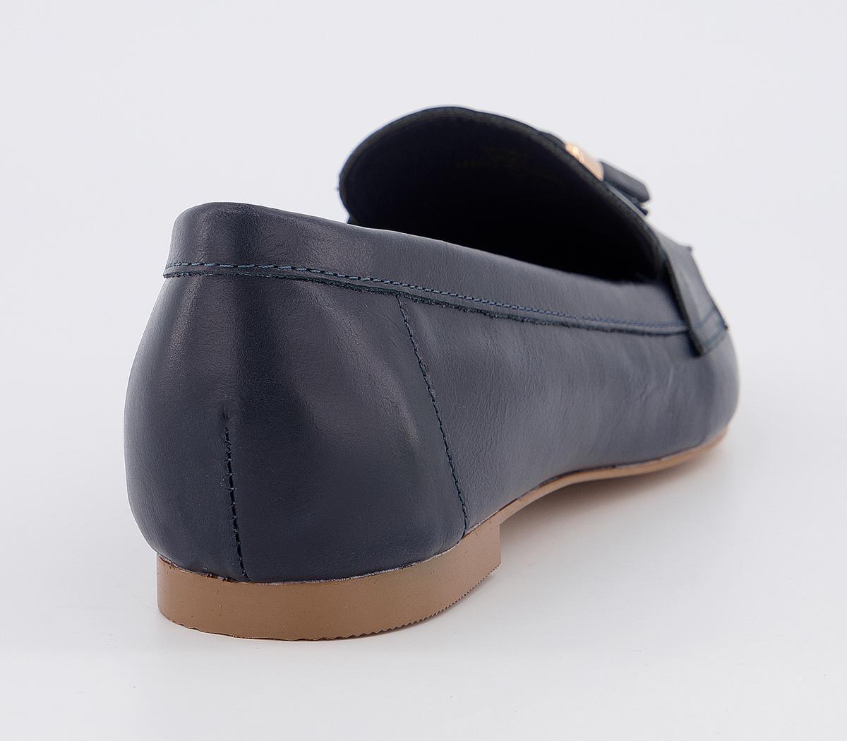 OFFICEFib Pointed Tassel LoafersNavy Leather