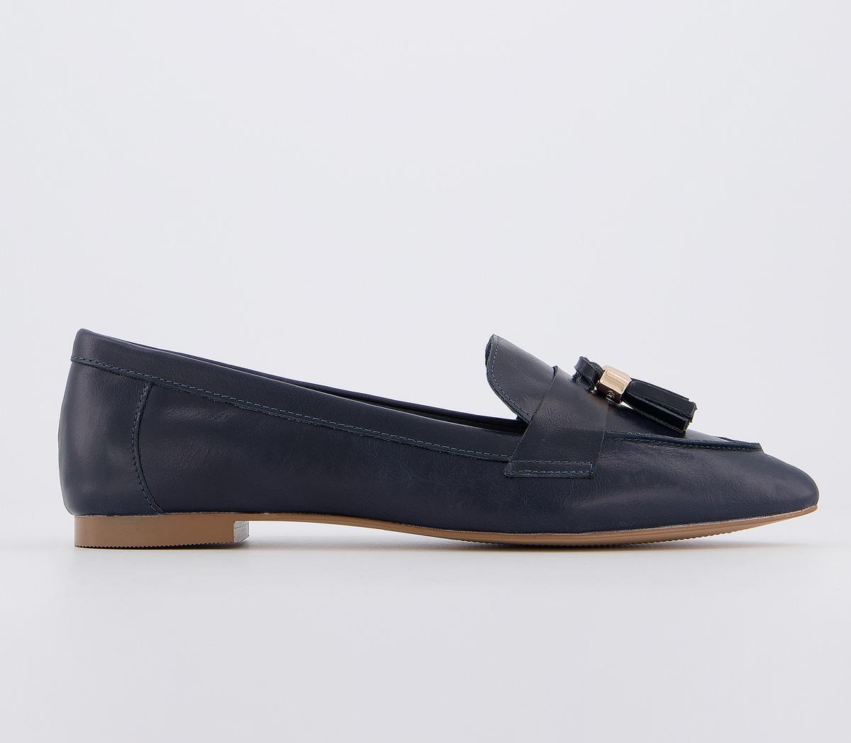 OFFICEFib Pointed Tassel Loafers OFFICEFib Pointed Tassel LoafersNavy Leather