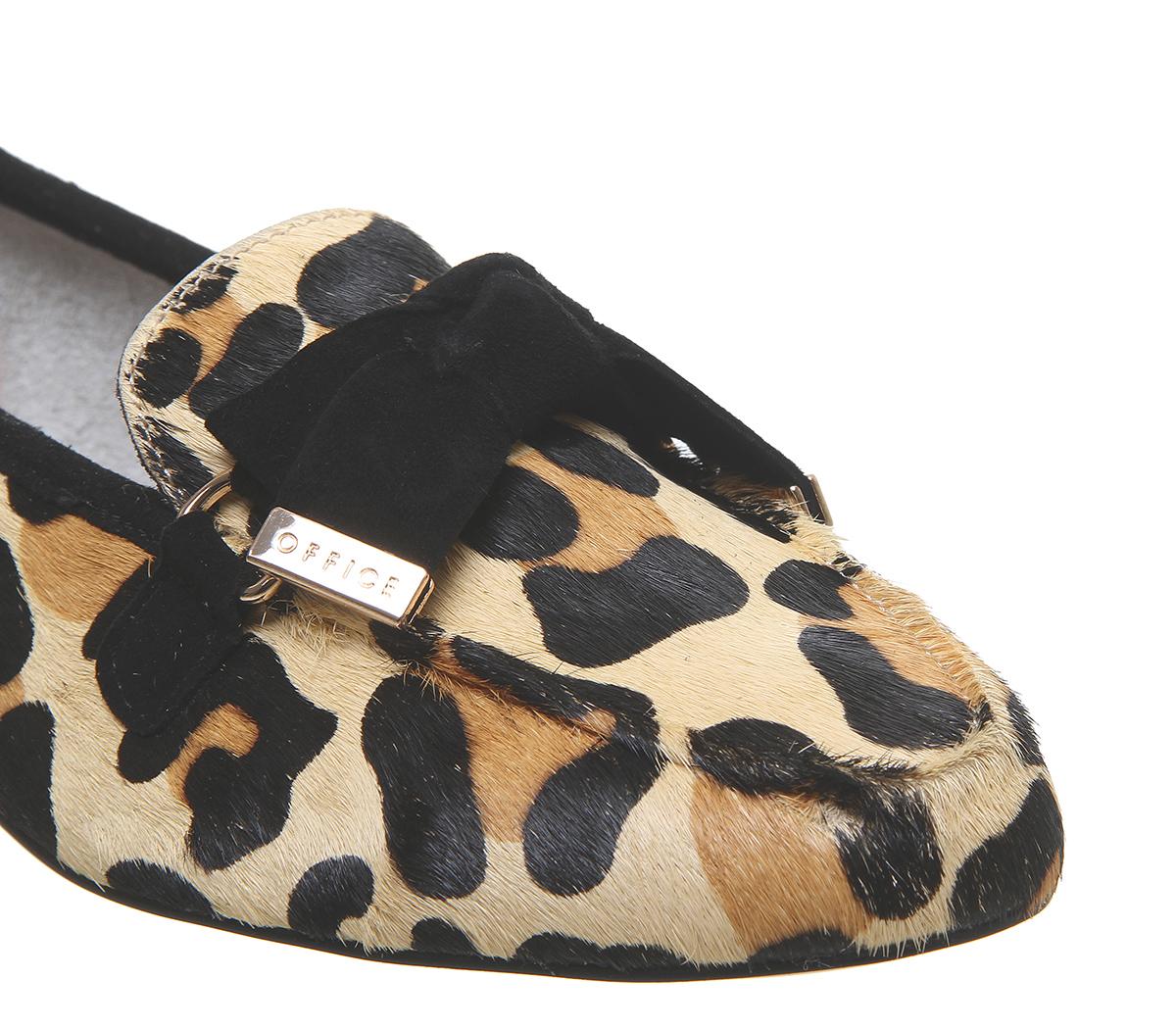 OFFICEFortuna- Bow LoaferLeopard Pony Effect