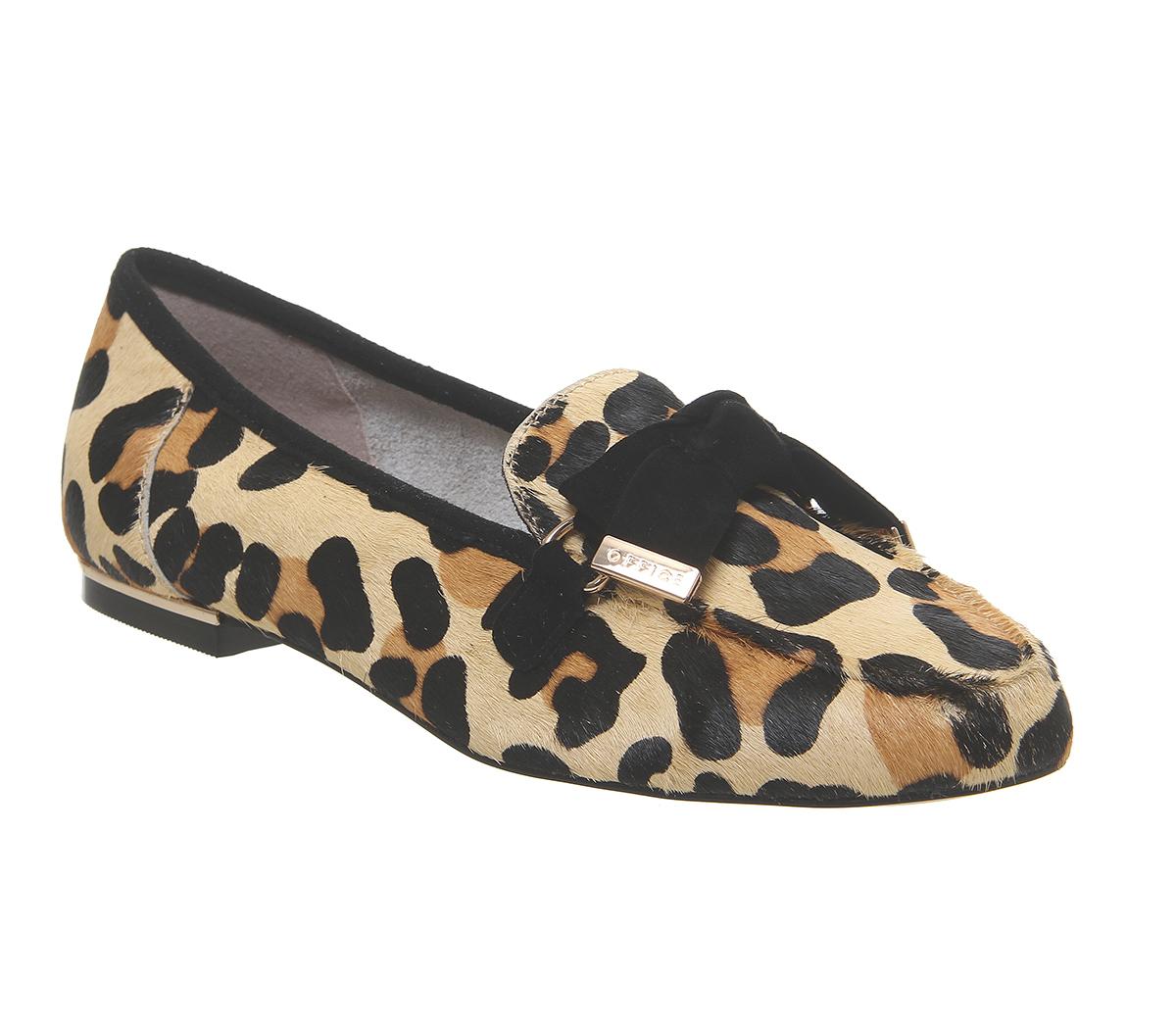 OFFICEFortuna- Bow LoaferLeopard Pony Effect