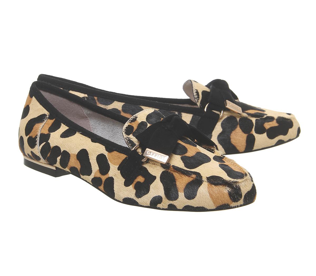OFFICEFortuna- Bow LoaferLeopard Pony Effect