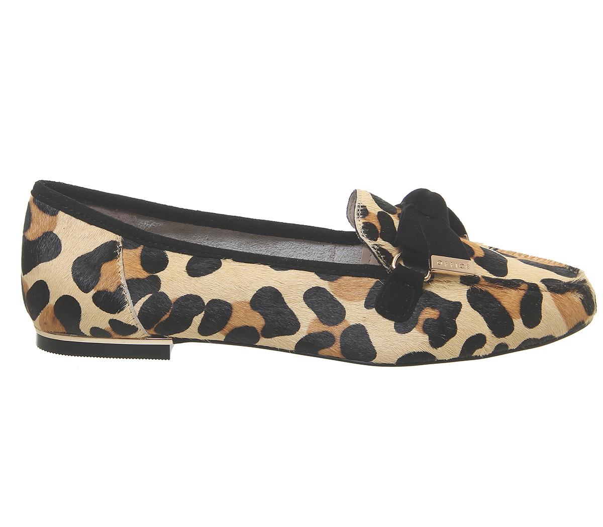 OFFICEFortuna- Bow LoaferLeopard Pony Effect