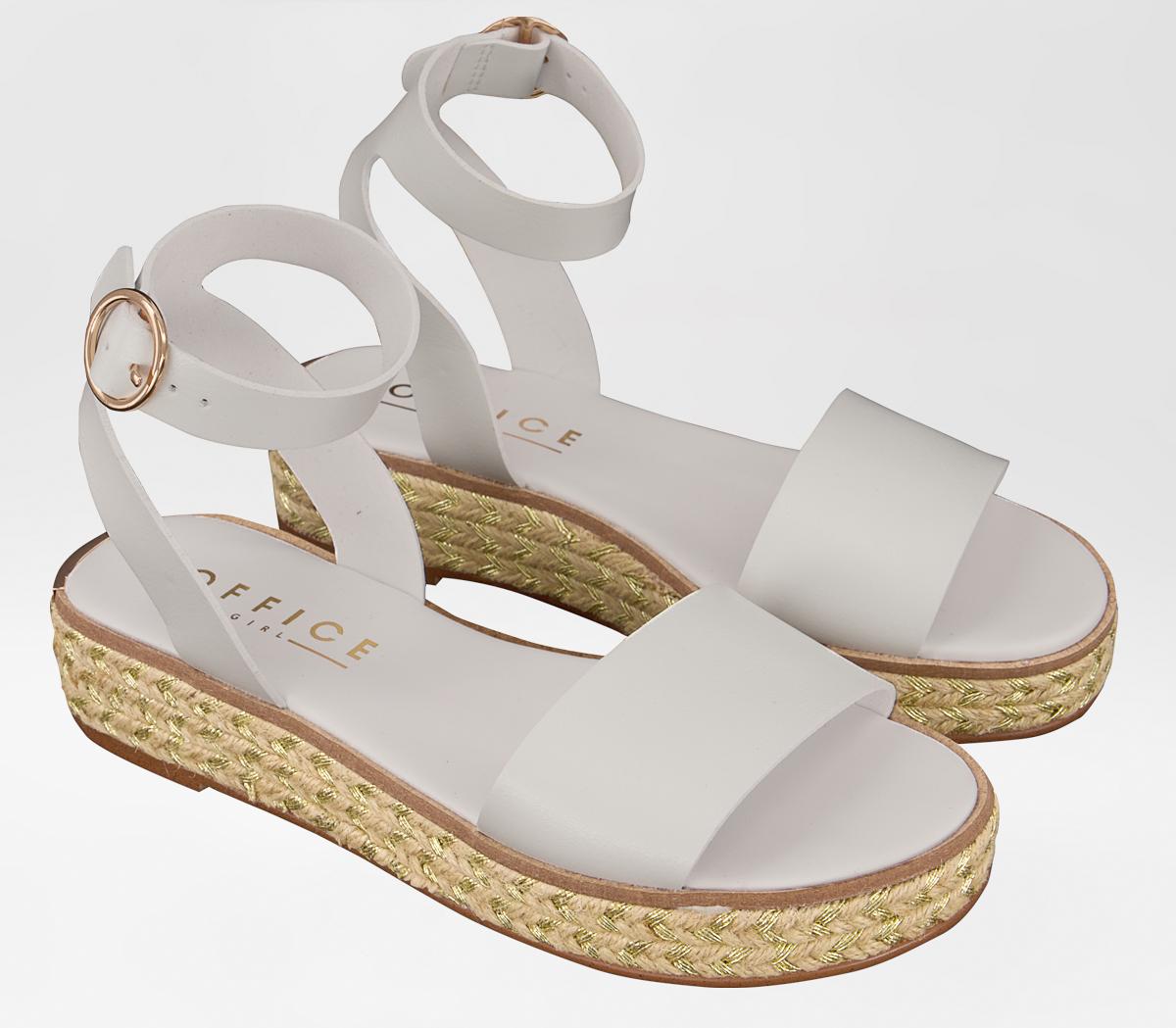 OFFICEMimoko Cross Strap EspadrillesWhite