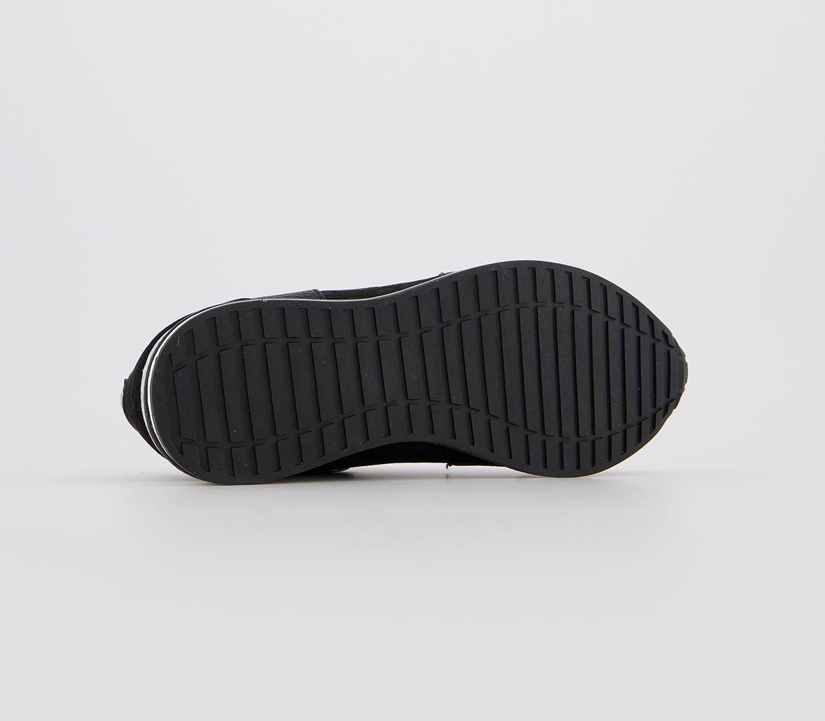 OFFICEFollow Lace Up RunnersBlack Leopard Mix With Silver Hardware
