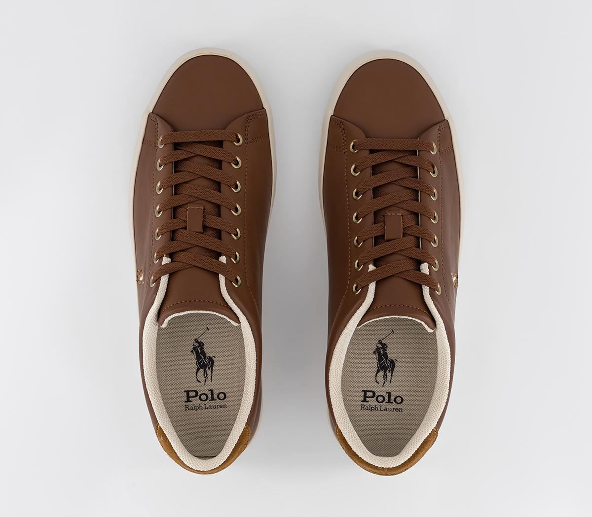 ★ラルフ ローレン★Longwood Sneaker★Tan Polo Ralph Lauren Mens Longwood Vulcanized Leather Sneakers