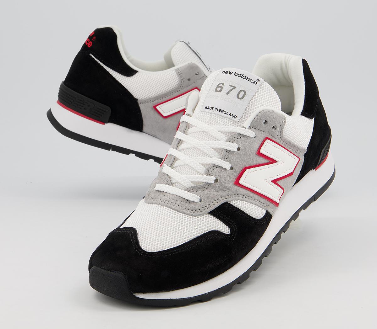 Comme Des Garcons New Balance 670 Trainers Comme Des Garcons New Balance 670 Trainers Black White Red Jw