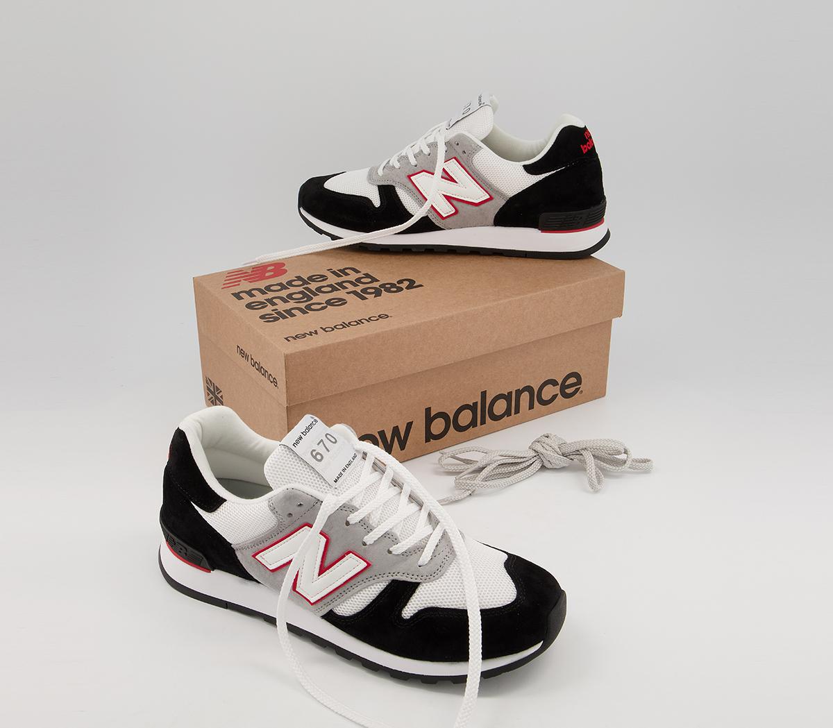 Comme Des Garcons New Balance 670 Trainers Comme Des Garcons New Balance 670 Trainers Black White Red Jw