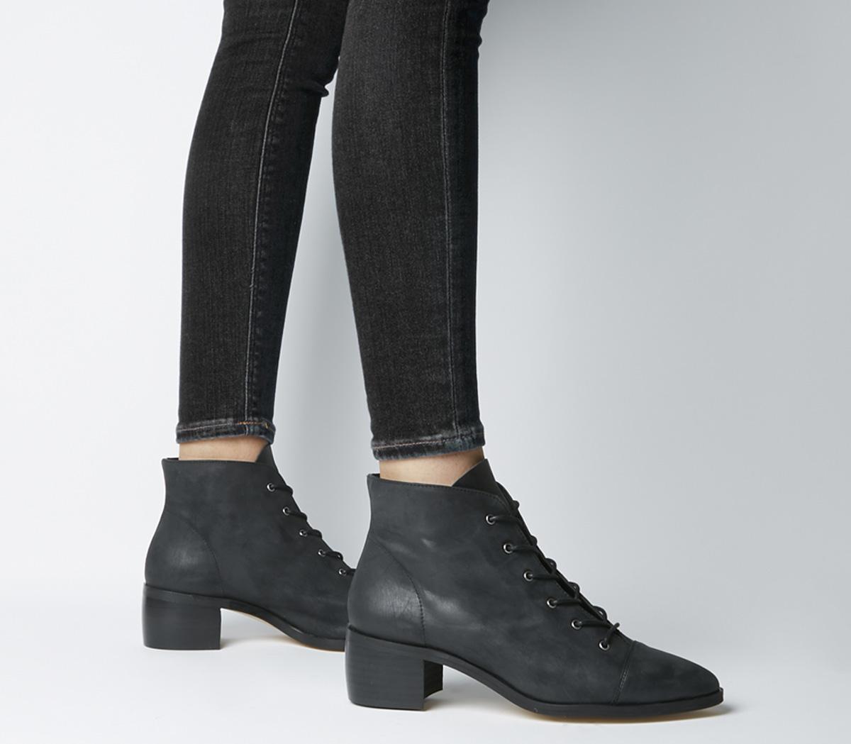 OFFICEAccord Lace Up BootsBlack Leather