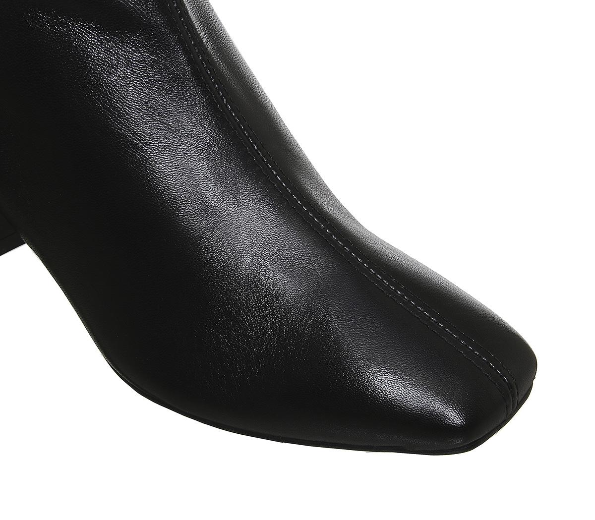 OFFICE Aloof Smart Boots Black Leather - Women's Ankle Boots