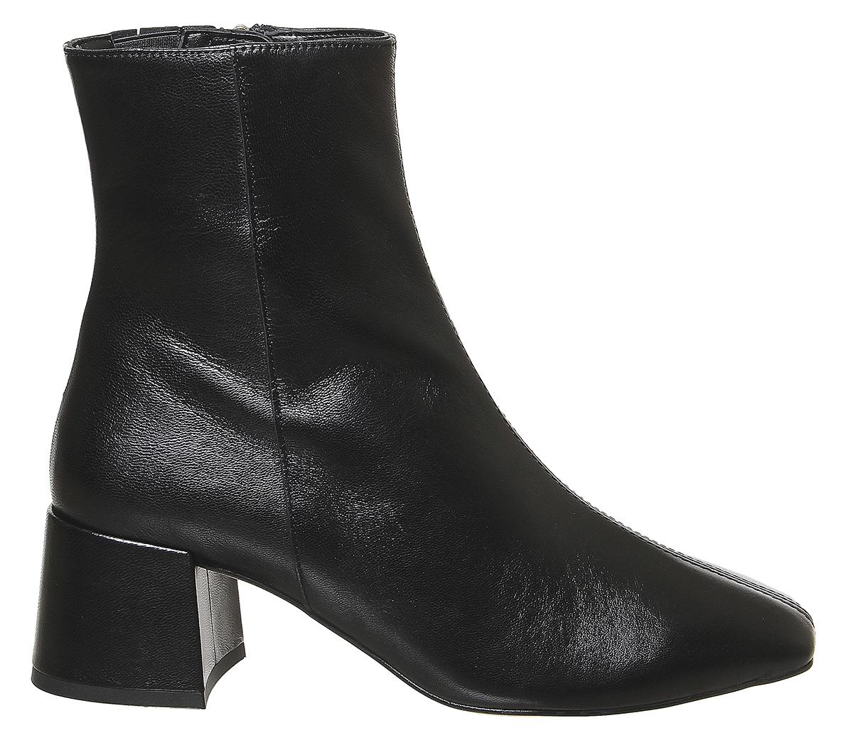 OFFICE Aloof Smart Boots Black Leather - Women's Ankle Boots