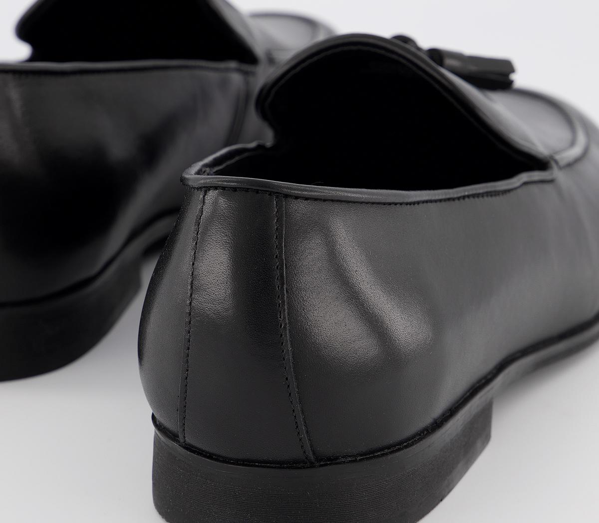 Office Manage Tassel Loafers Office Manage Tassel Loafers Black Leather