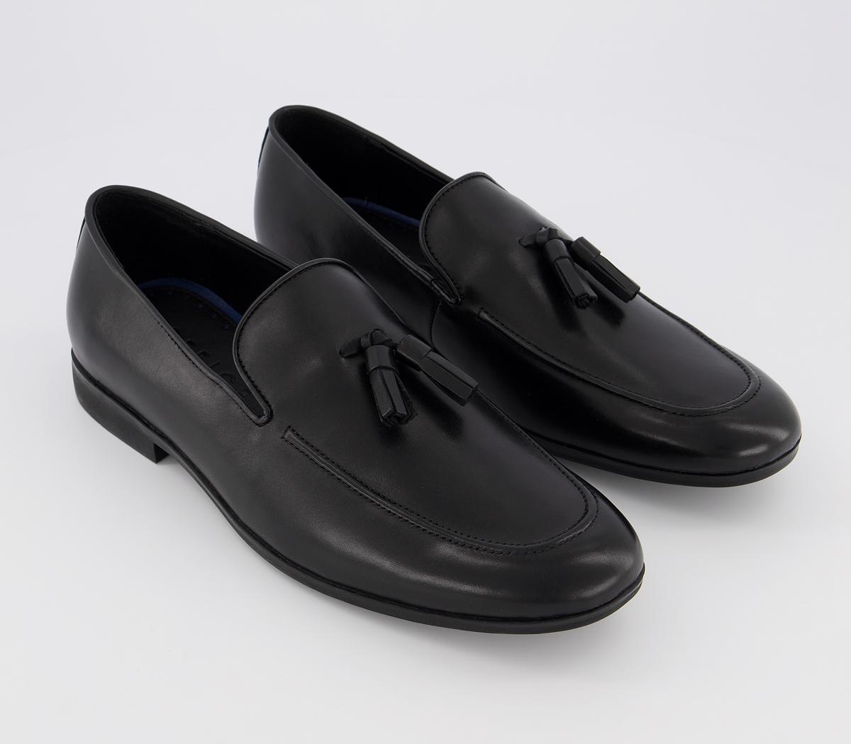Office Manage Tassel Loafers Office Manage Tassel Loafers Black Leather