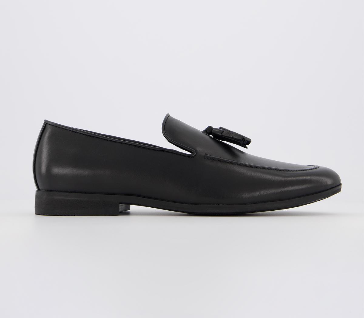 mens loafers black leather