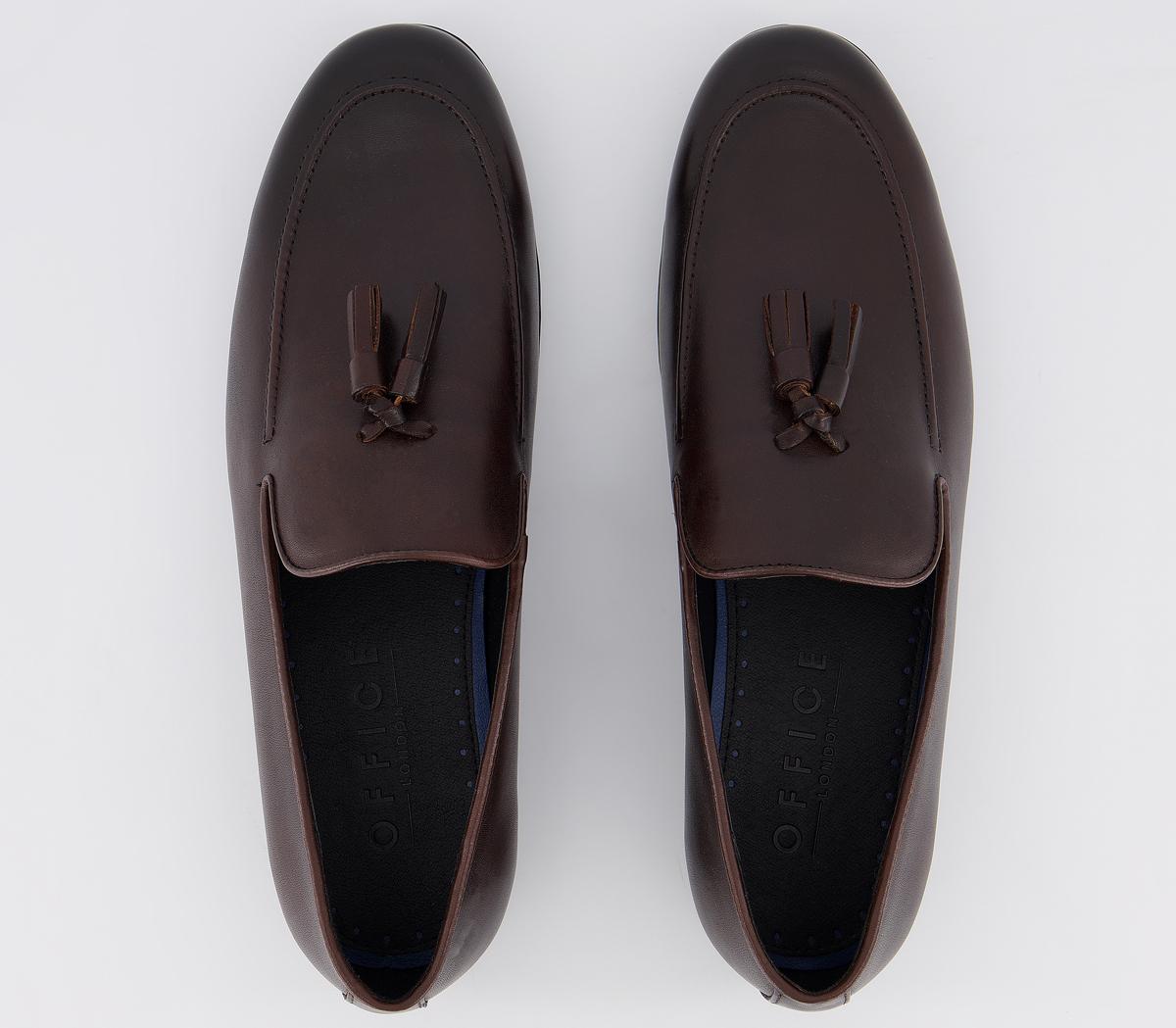 OFFICE Manage Tassel Loafers Brown Leather Men’s Loafers