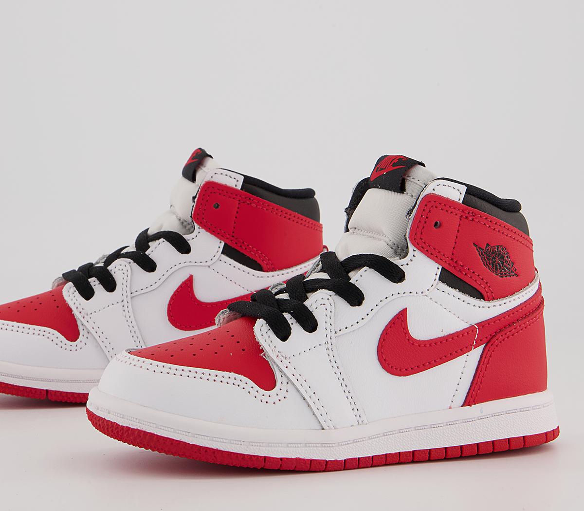 Jordan Jordan 1 TD Trainers Jordan Jordan 1 TD Trainers White Univ Red Black