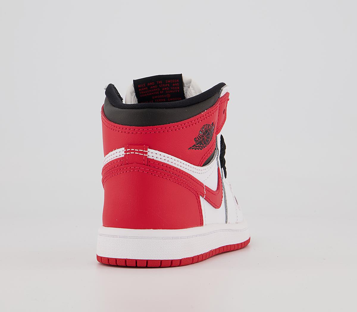 Jordan Jordan 1 Ps Trainers Jordan Jordan 1 Ps Trainers White Univ Red Black