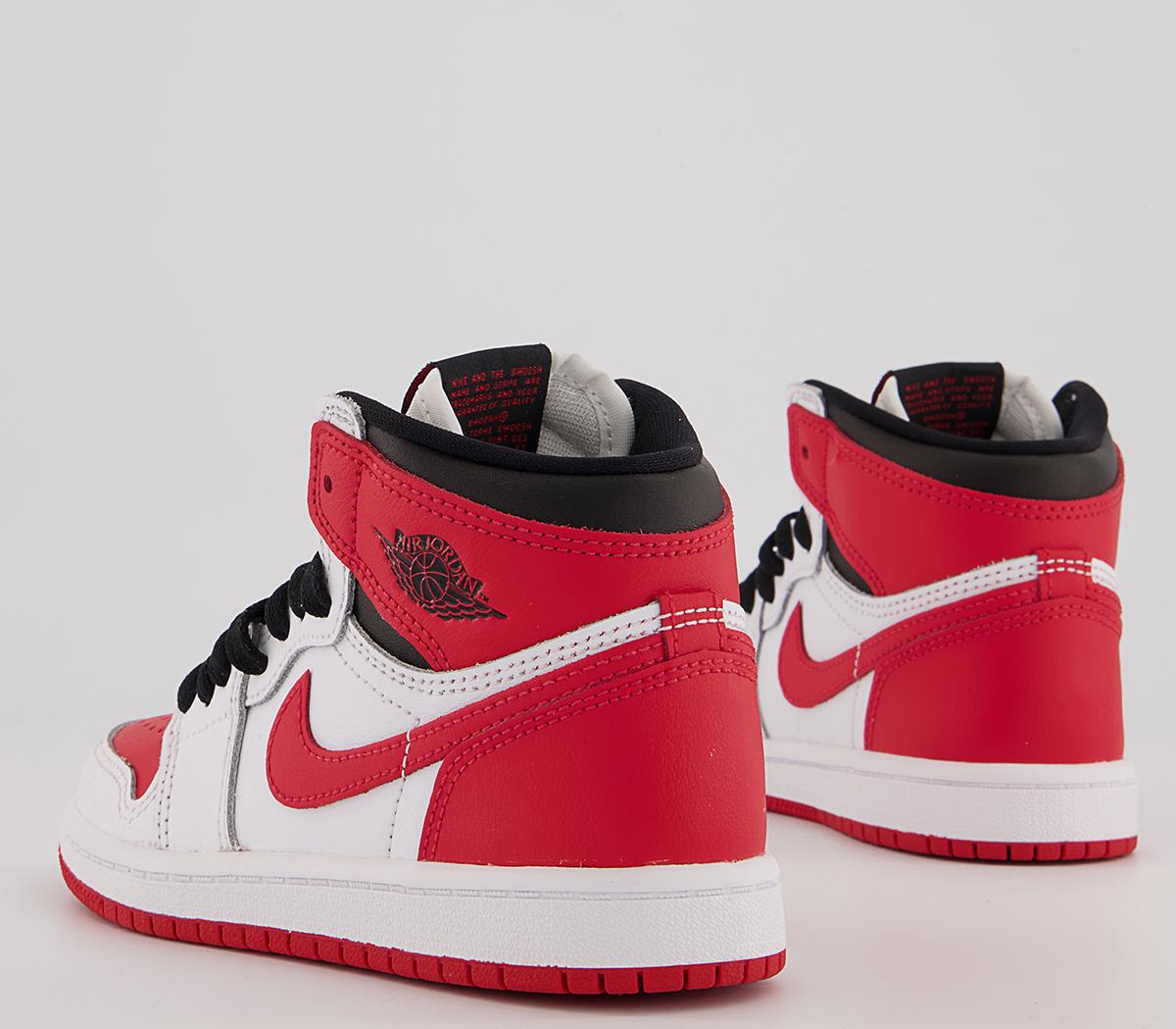 Jordan Jordan 1 Ps Trainers Jordan Jordan 1 Ps Trainers White Univ Red Black