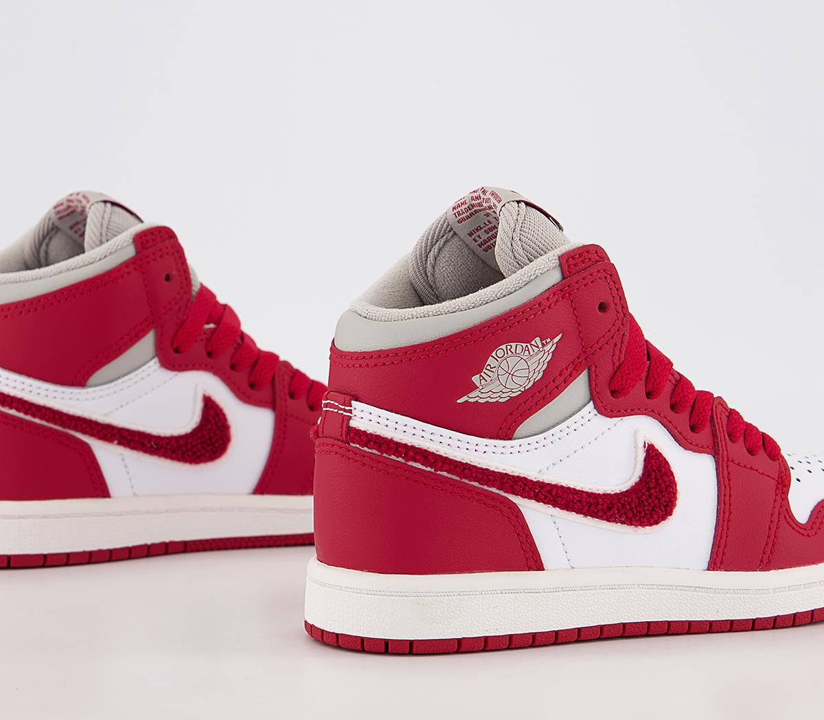 Jordan Jordan 1 Ps Trainers Jordan Jordan 1 Ps Trainers Light Iron Ore Varsity Red Sail