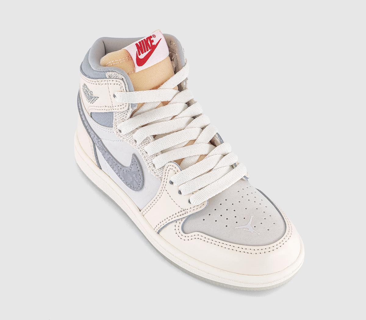 JordanJordan 1 Pre School TrainersSail University Red Pale Ivory