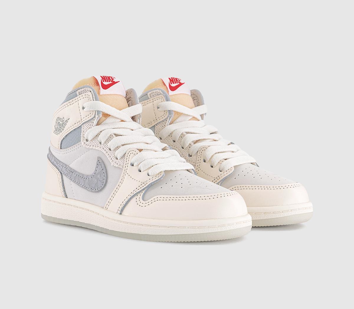 JordanJordan 1 Pre School TrainersSail University Red Pale Ivory