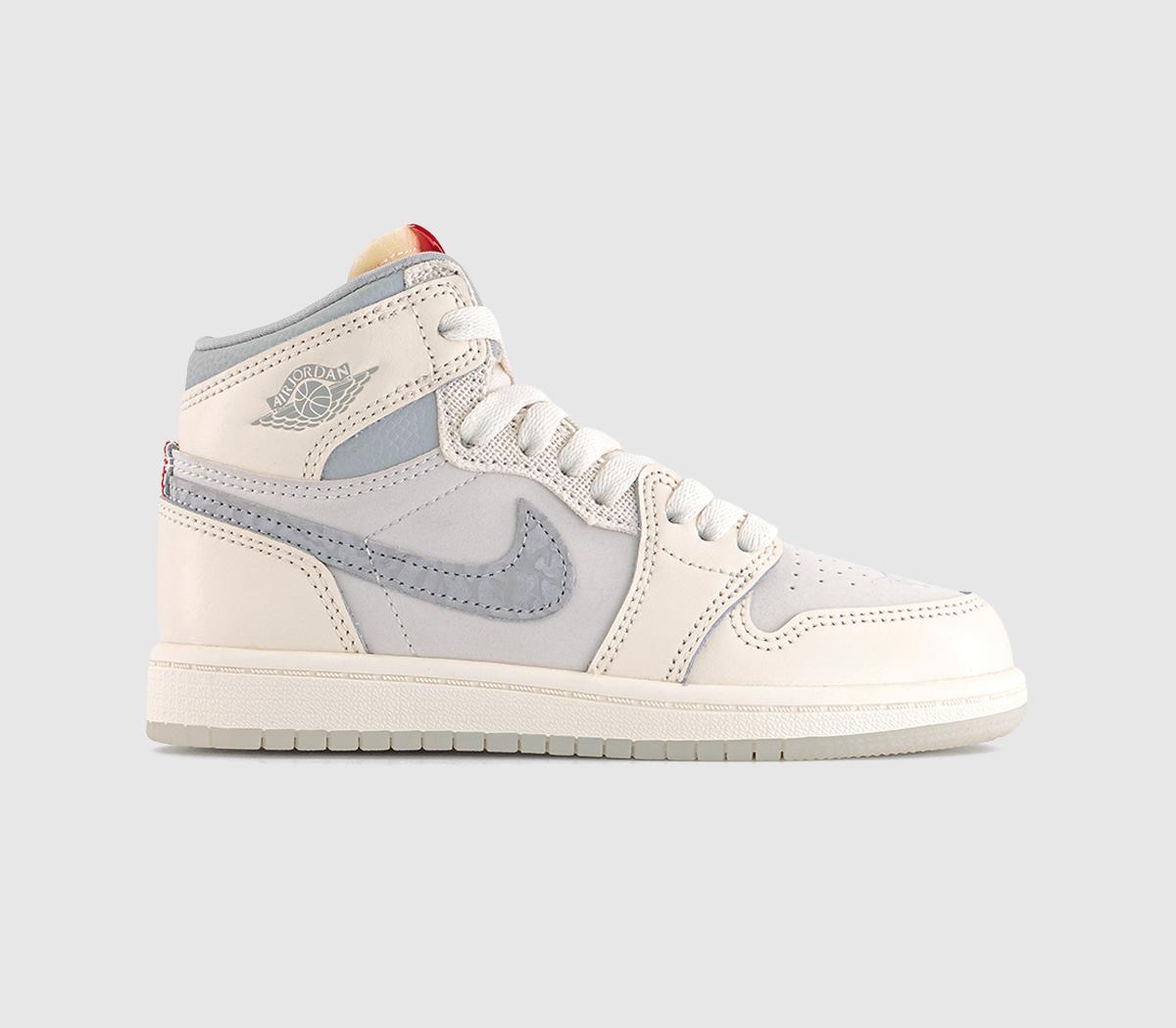 JordanJordan 1 Pre School TrainersSail University Red Pale Ivory