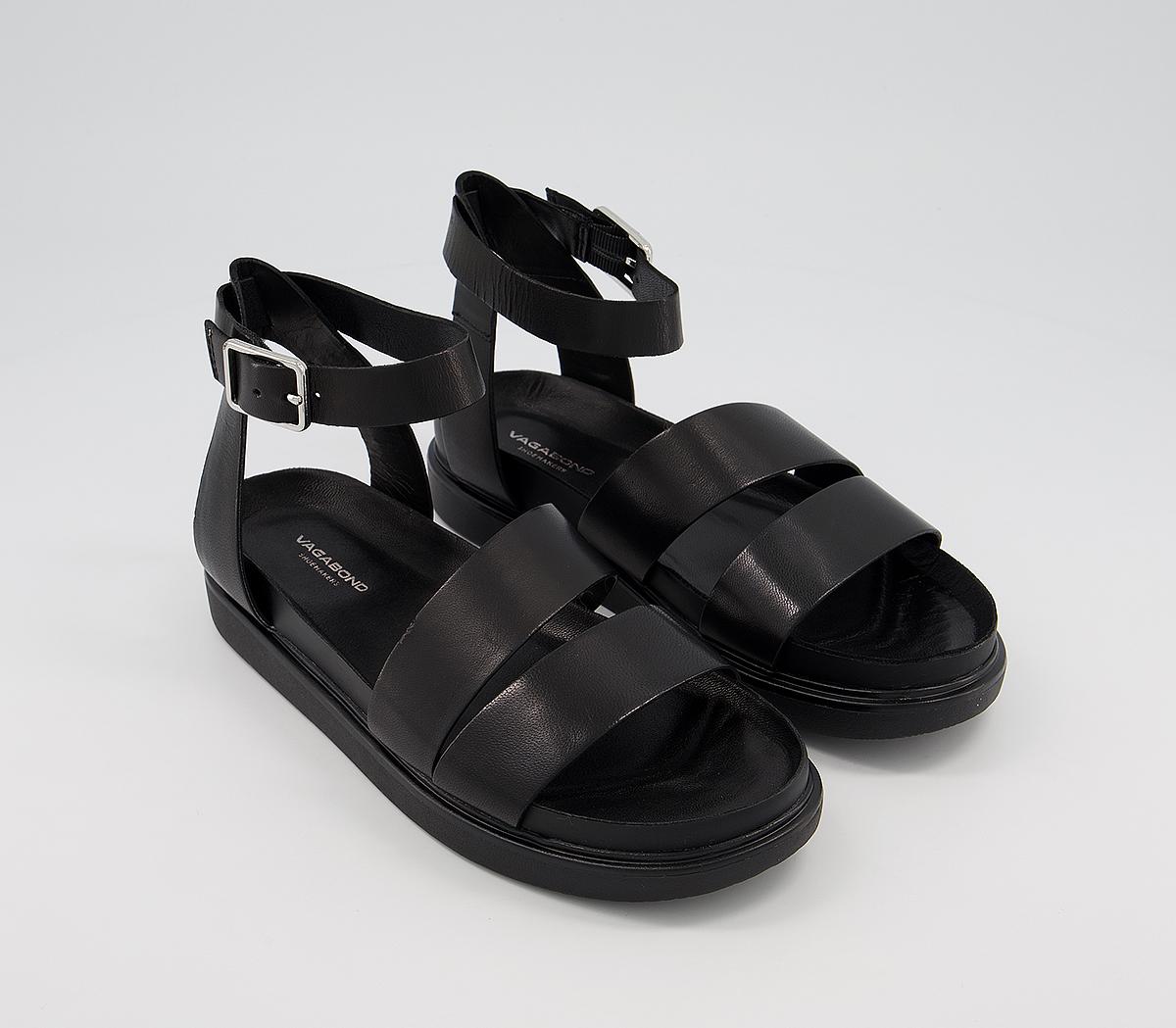 Vagabond Shoemakers Erin Ankle Strap Sandals Black - Women’s Sandals