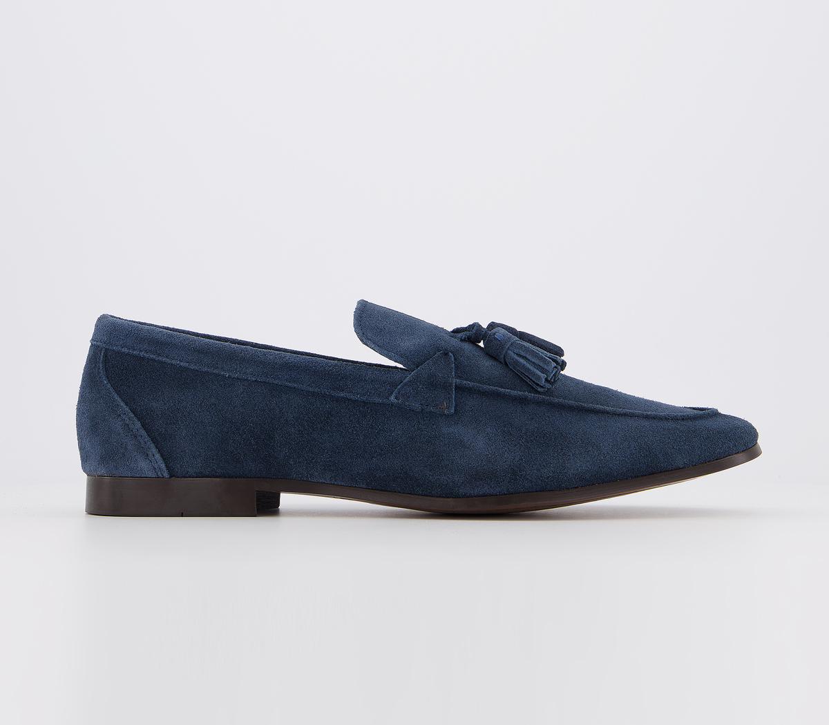 mens navy loafers with tassels