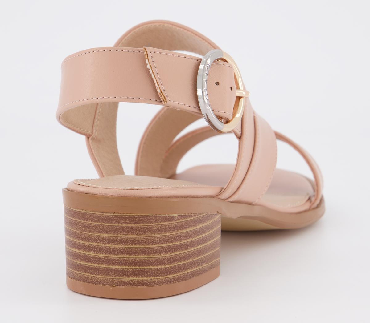 Office Margarita Asymmetric Low Block Sandals Office Margarita Asymmetric Low Block Sandals Nude Mix