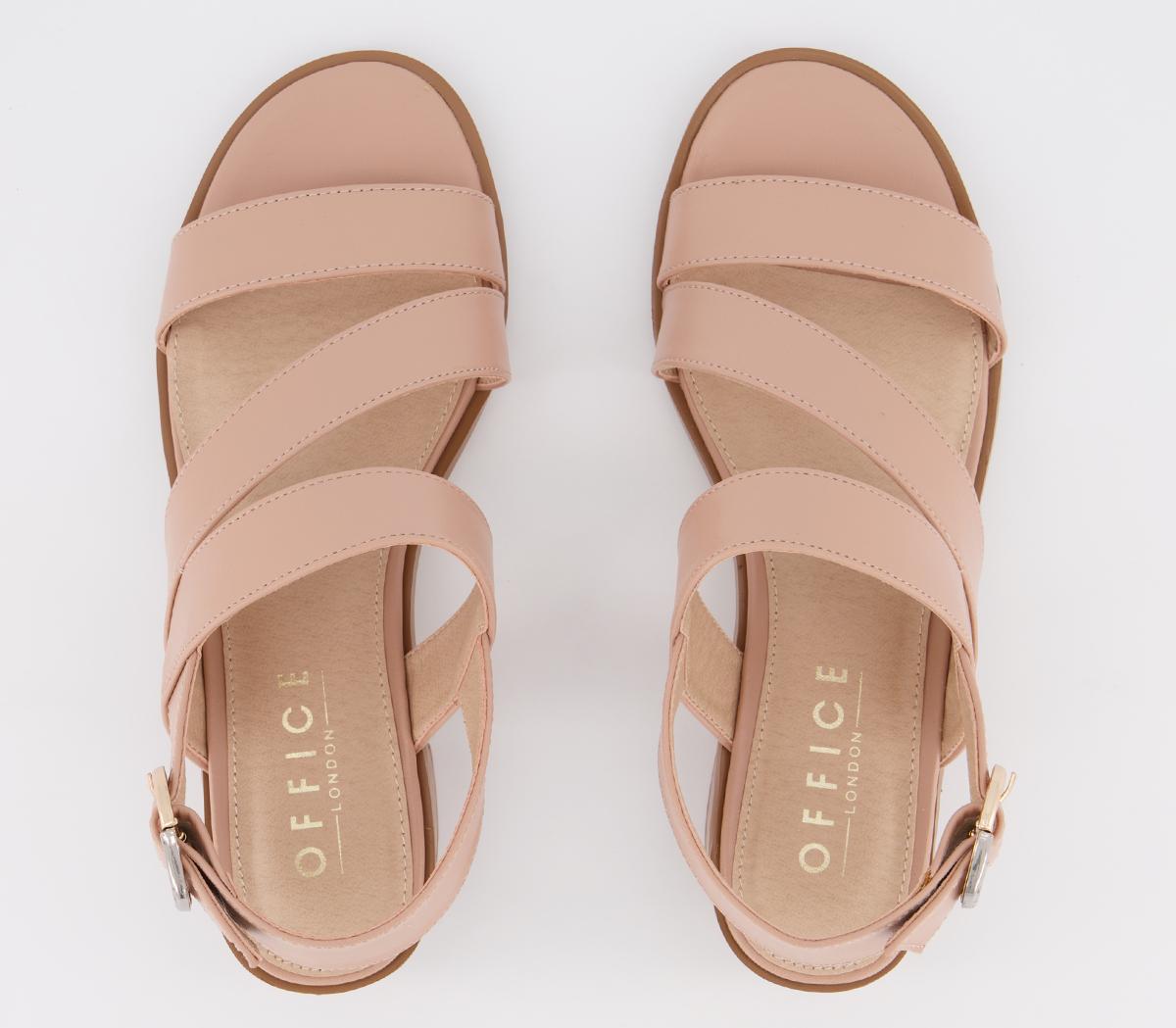 Office Margarita Asymmetric Low Block Sandals Office Margarita Asymmetric Low Block Sandals Nude Mix