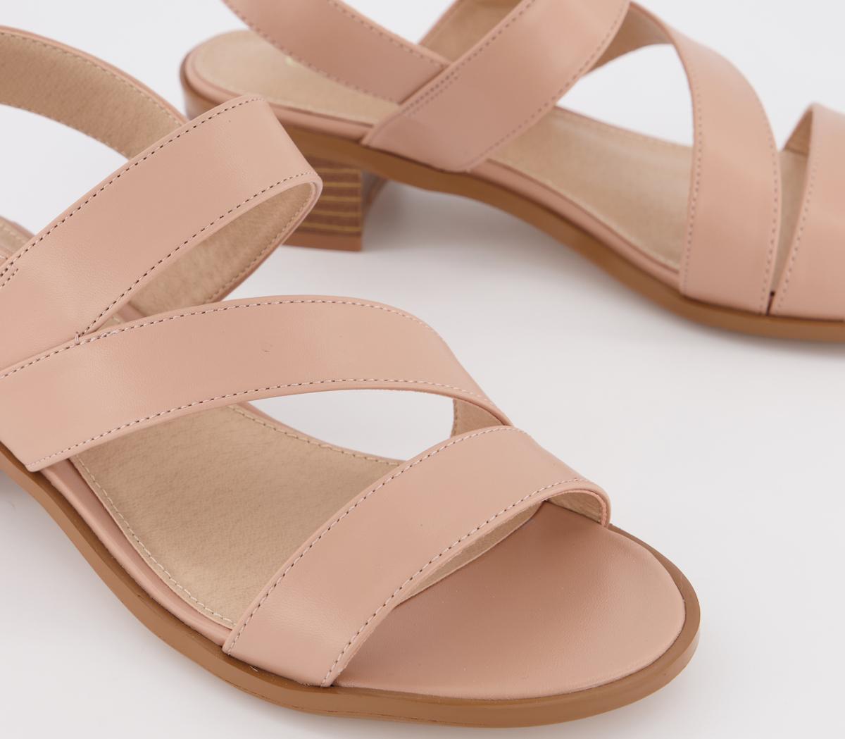 Office Margarita Asymmetric Low Block Sandals Office Margarita Asymmetric Low Block Sandals Nude Mix
