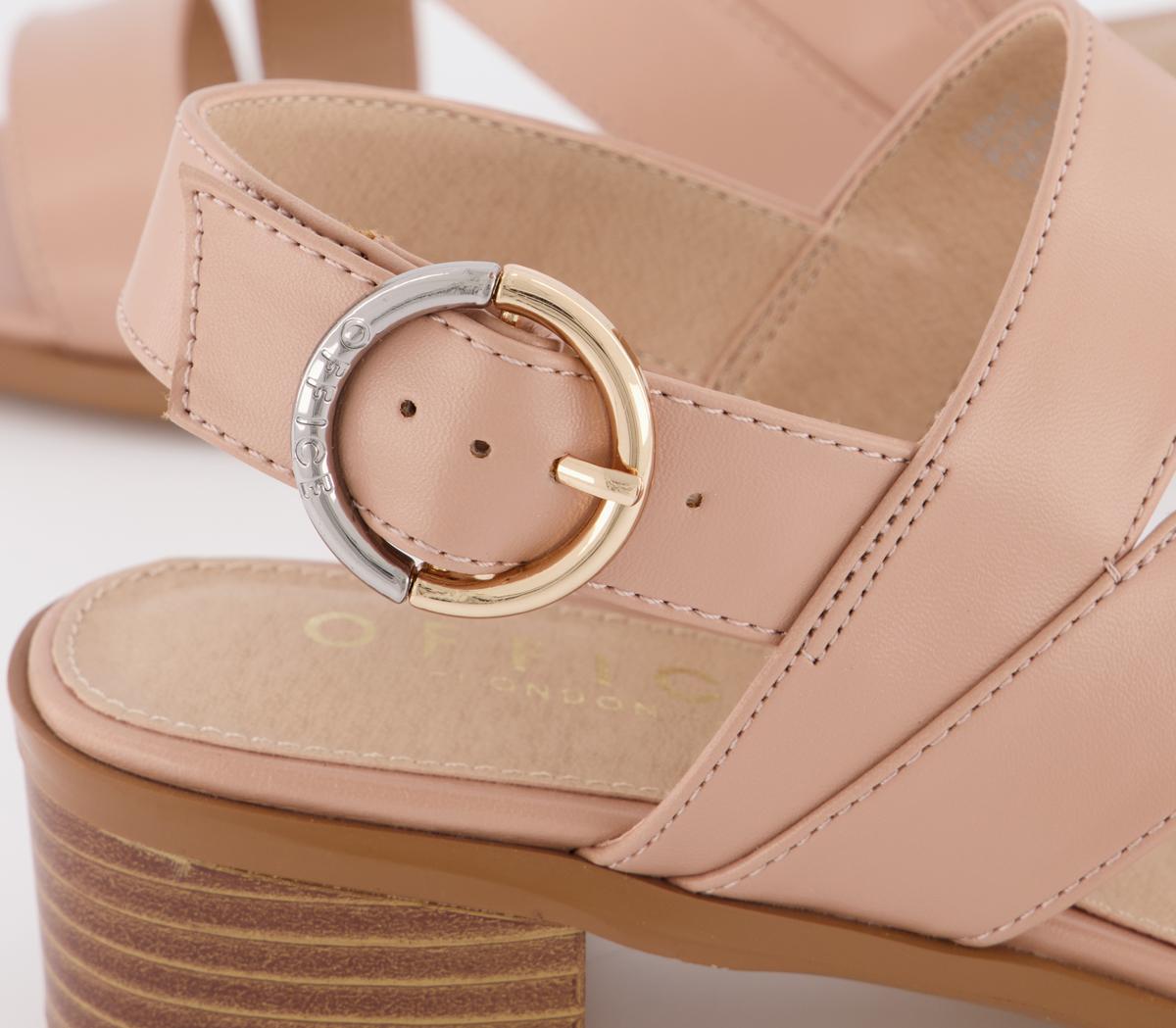 Office Margarita Asymmetric Low Block Sandals Office Margarita Asymmetric Low Block Sandals Nude Mix