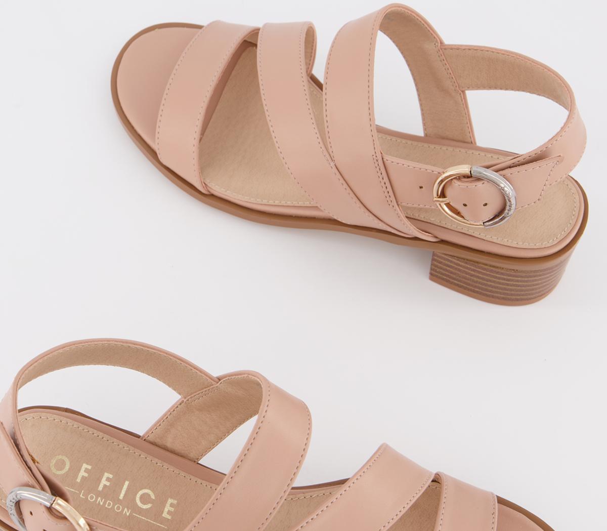 Office Margarita Asymmetric Low Block Sandals Office Margarita Asymmetric Low Block Sandals Nude Mix
