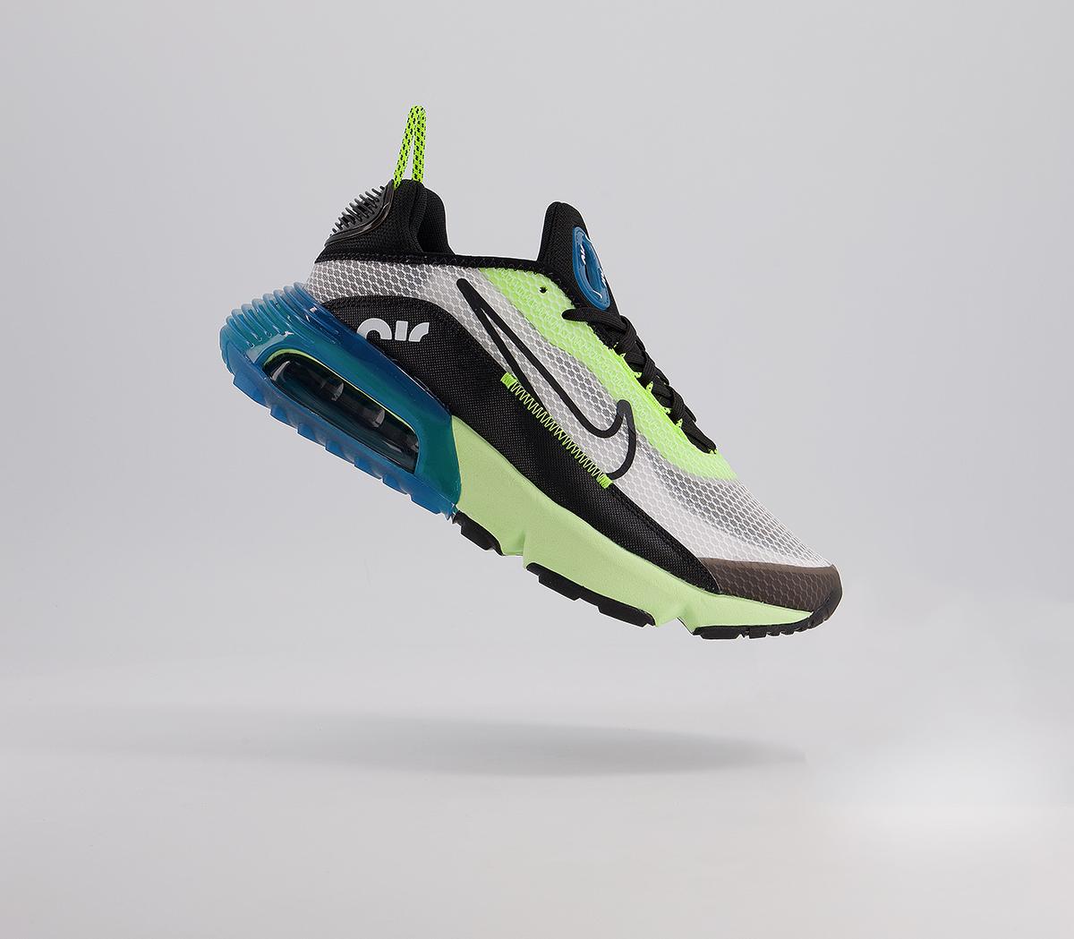 nike air max 2090 trainers in white and blue