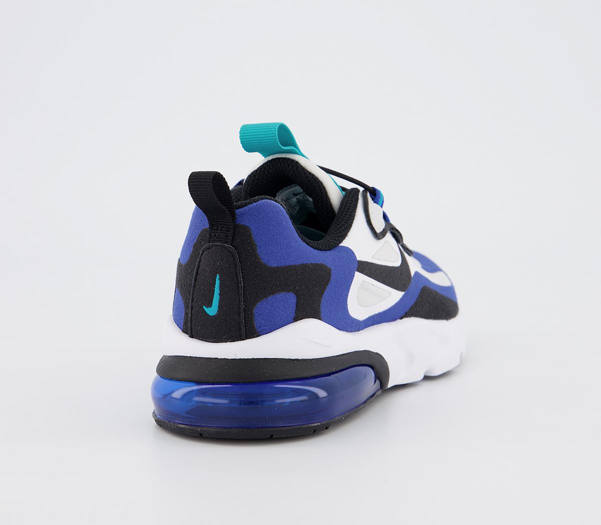 NikeAir Max 270 React Ps TrainersWhite Black Hyper Blue Oracle Aqua