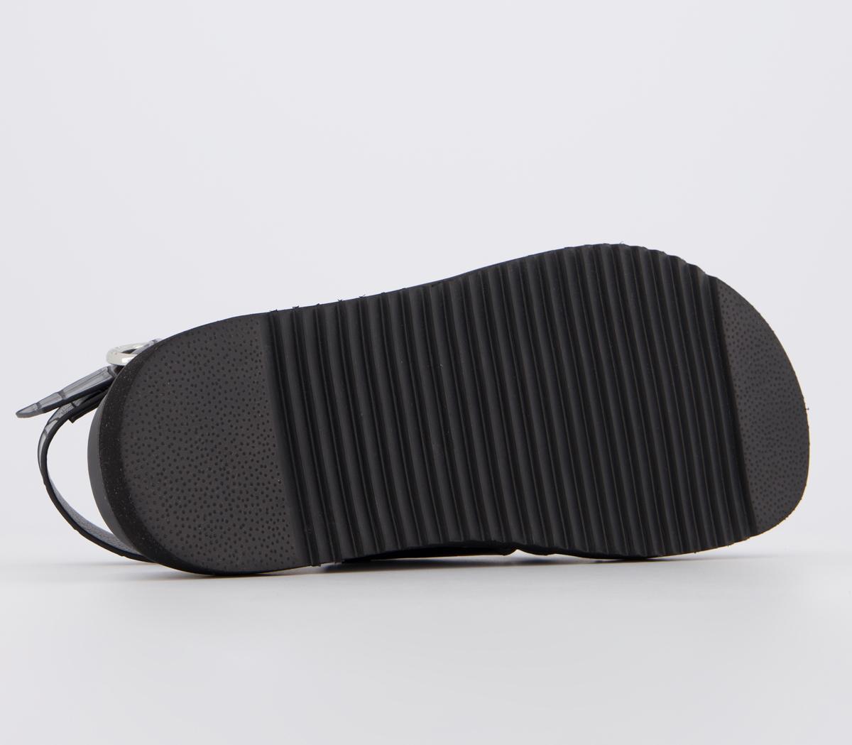 OFFICESupernova Cross Strap SandalsBlack Croc