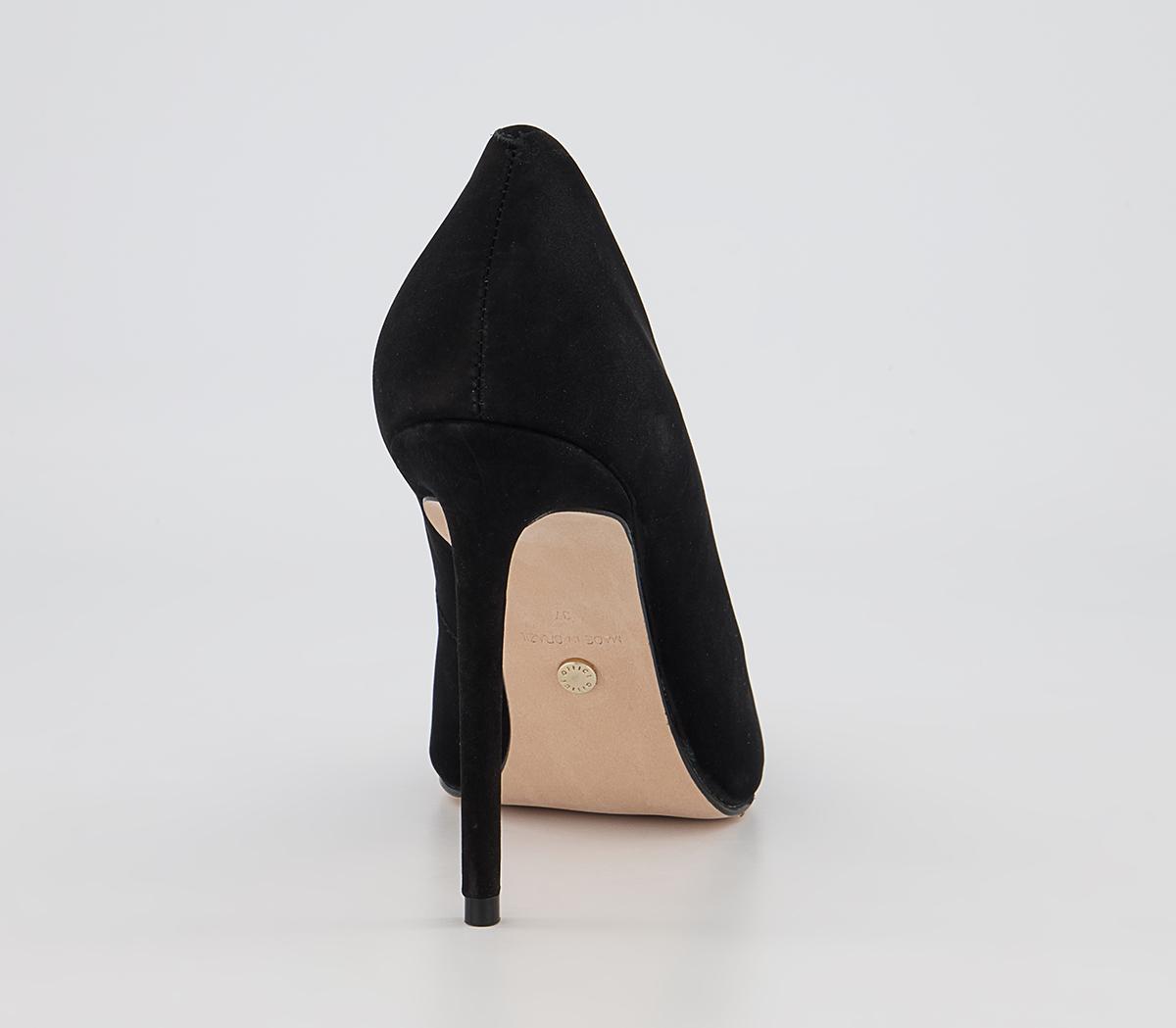 Office Harlem Pointed Court Stiletto High Heels Office Harlem Pointed Court Stiletto High Heels Black Nubuck