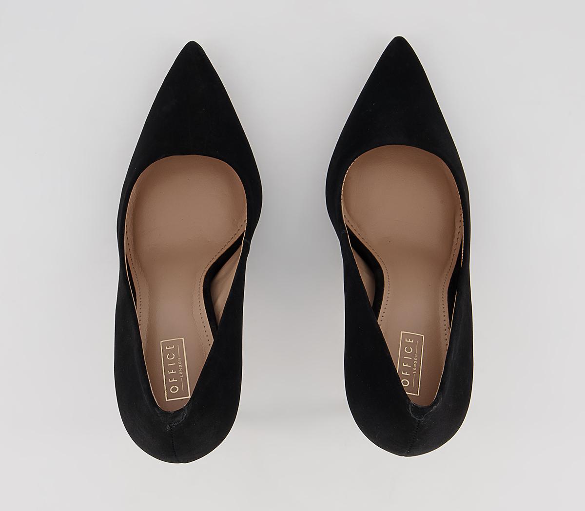 Office Harlem Pointed Court Stiletto High Heels Office Harlem Pointed Court Stiletto High Heels Black Nubuck