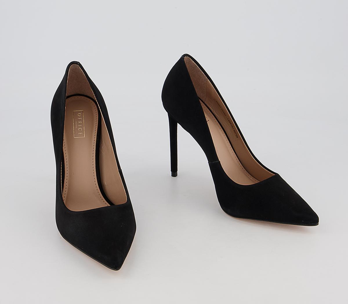 Office Harlem Pointed Court Stiletto High Heels Office Harlem Pointed Court Stiletto High Heels Black Nubuck