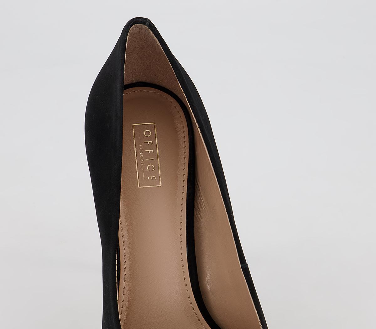 Office Harlem Pointed Court Stiletto High Heels Office Harlem Pointed Court Stiletto High Heels Black Nubuck