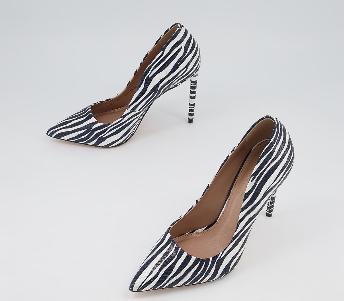 OFFICE Harlem Pointed Court Stiletto High Heels Zebra Leather - High Heels