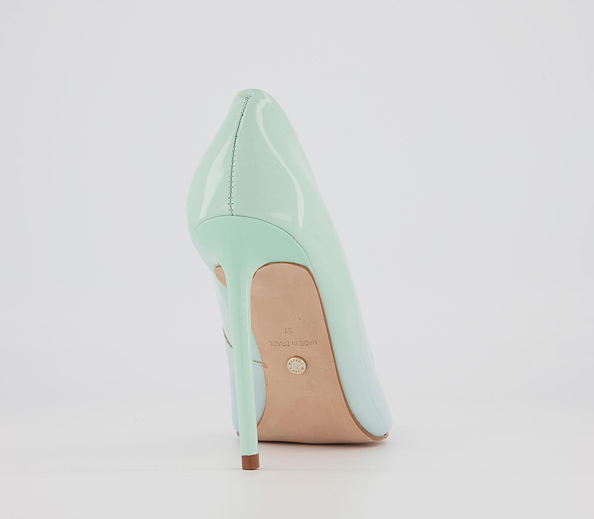 Office Harlem Point Court Shoes Office Harlem Point Court Shoes Blue Ombre Patent Leather